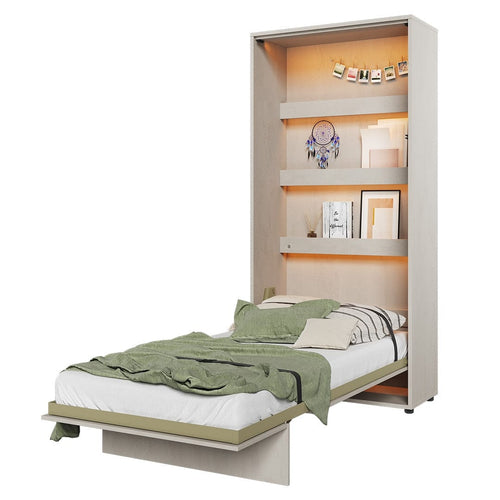 Letto a Scomparsa per bambini/adolescenti con meccanismo pneumatico Concept Junior Verticale Grigio, 90 x 200 cm (1)