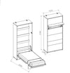 Letto a Scomparsa per bambini/adolescenti con meccanismo pneumatico Concept Junior Verticale Grigio, 90 x 200 cm (4)