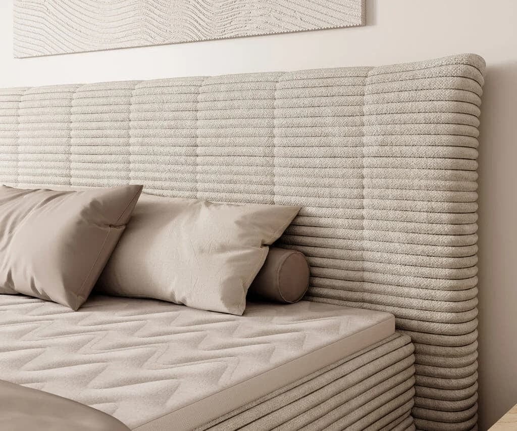 Letto Boxspring con contenitore Ambrosia Beige (2)