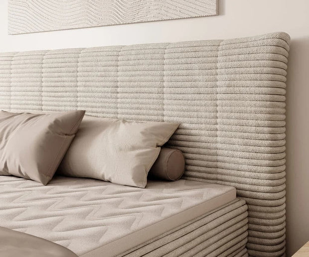 Letto Boxspring con contenitore Ambrosia Beige (2)