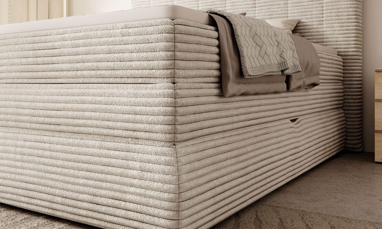 Letto Boxspring con contenitore Ambrosia Beige (3)