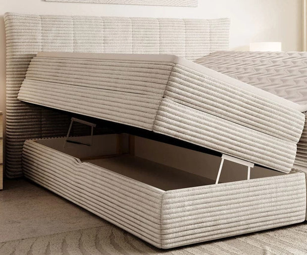 Letto Boxspring con contenitore Ambrosia Beige (4)