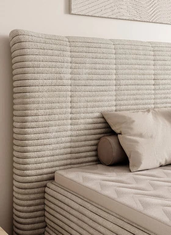 Letto Boxspring con contenitore Ambrosia Beige (5)