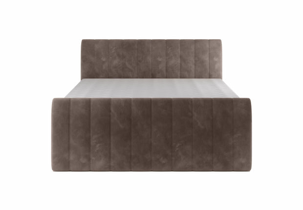Letto Boxspring con contenitore Carino Marrone (6)