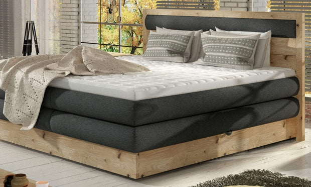 Letto Boxspring con contenitore Diorissimo Legno Grigio (1)