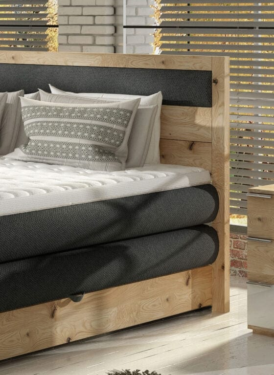 Letto Boxspring con contenitore Diorissimo Legno Grigio (2)