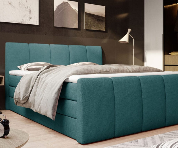 Letto Boxspring con contenitore Frescole Turchese (2)