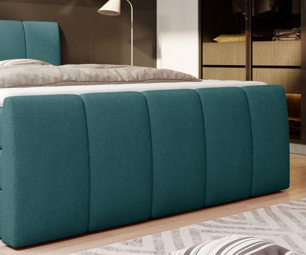 Letto Boxspring con contenitore Frescole Turchese (4)