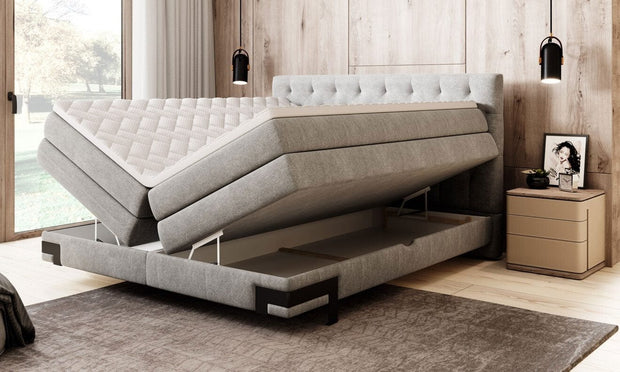 Letto Boxspring con contenitore Gondole Grigio (2)