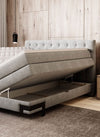 Letto Boxspring con contenitore Gondole Grigio (3)