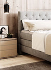 Letto Boxspring con contenitore Gondole Grigio (6)