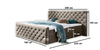 Letto Boxspring con contenitore in velluto Lauria Cappuccino (12)