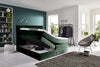Letto Boxspring con contenitore in velluto Meran Verde (2)