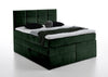 Letto Boxspring con contenitore in velluto Meran Verde (4)