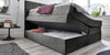 Letto Boxspring con contenitore in velluto York Antracite (6)