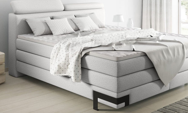 Letto Boxspring con contenitore Kanole Grigio (2)