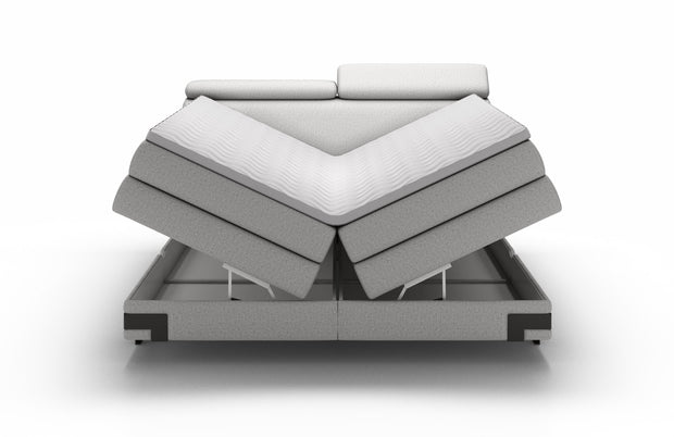Letto Boxspring con contenitore Kanole Grigio (7)