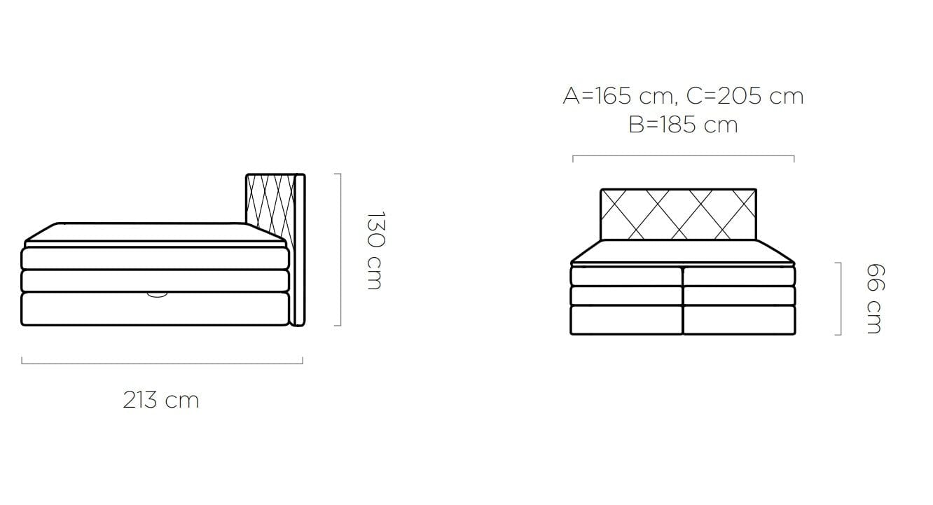 Letto Boxspring con contenitore Lungolo Avorio (5)