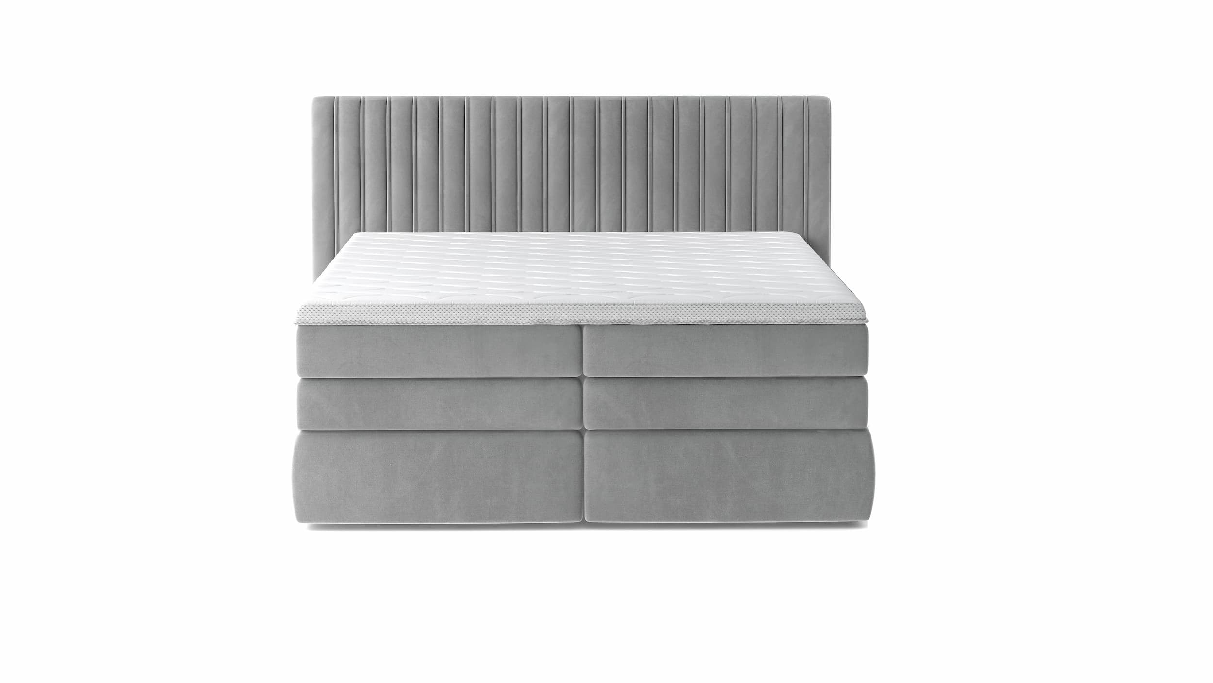 Letto Boxspring con contenitore Mina Grigio (2)