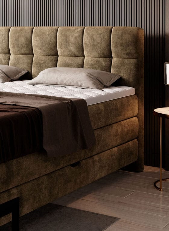 Letto Boxspring con contenitore Vianis Verde (3)