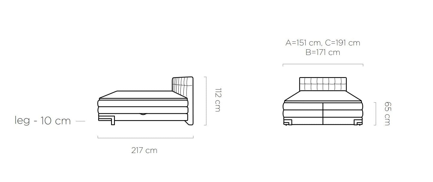Letto Boxspring con contenitore Vianis Verde (7)