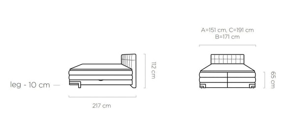 Letto Boxspring con contenitore Vianis Verde (7)