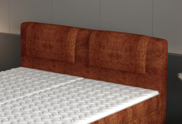 Letto Boxspring con regolabile mediante telecomando Waves Ruggine (3)