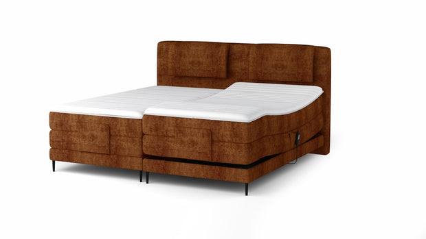 Letto Boxspring con regolabile mediante telecomando Waves Ruggine (5)