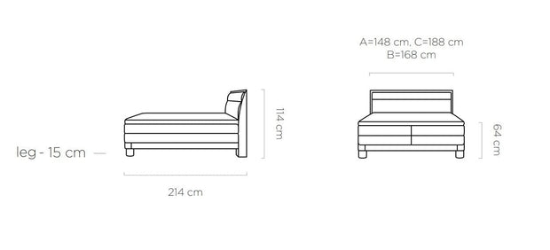 Letto Boxspring Donatello Legno Cappuccino (6)