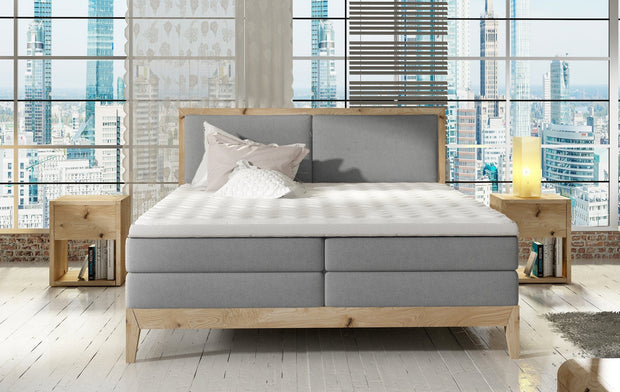 Letto Boxspring Idalis Legno Grigio (1)