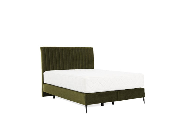 Letto Boxspring in tessuto Blanks Verde (2)
