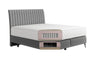 Letto Boxspring in tessuto Blanks Verde (3)