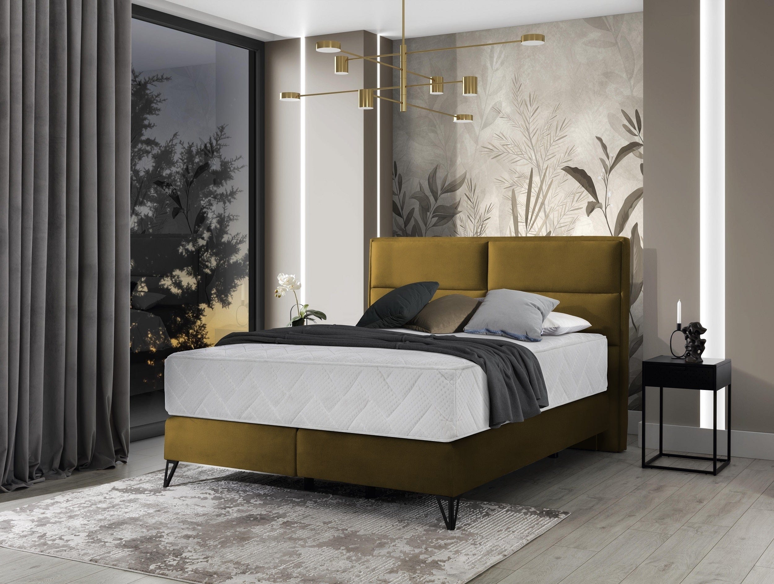 Letto Boxspring in tessuto Safro (3)