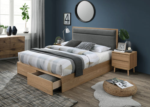 Letto con 2 cassetti Blossoms Grigio & SMPSWH-PAT-SERT-BLOSSOMS-BELFAST-43-DARK-GREY