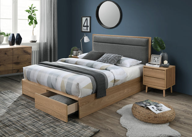 Letto con 2 cassetti Blossoms Grigio & SMPSWH-PAT-SERT-BLOSSOMS-BELFAST-43-DARK-GREY