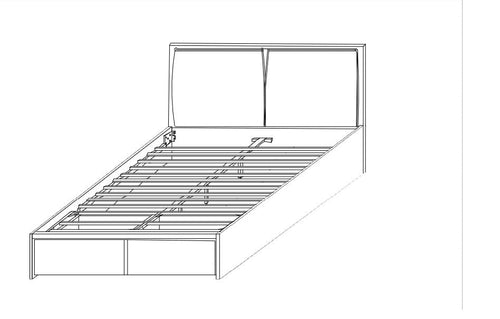 Letto con 2 cassetti Harmones Grigio (1)