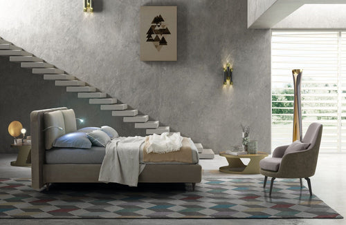 Letto contenitore e illuminazione LED Cortines Cappuccino (1)