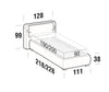 Letto contenitore e illuminazione LED Cortines Cappuccino (5)
