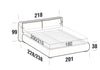 Letto contenitore e illuminazione LED Cortines Cappuccino (7)