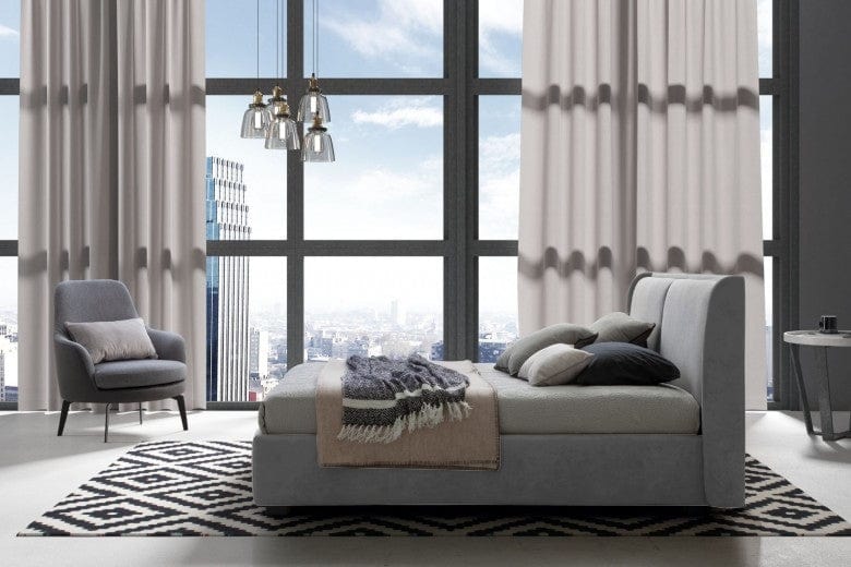 Letto contenitore in tessuto Winds Grigio (3)