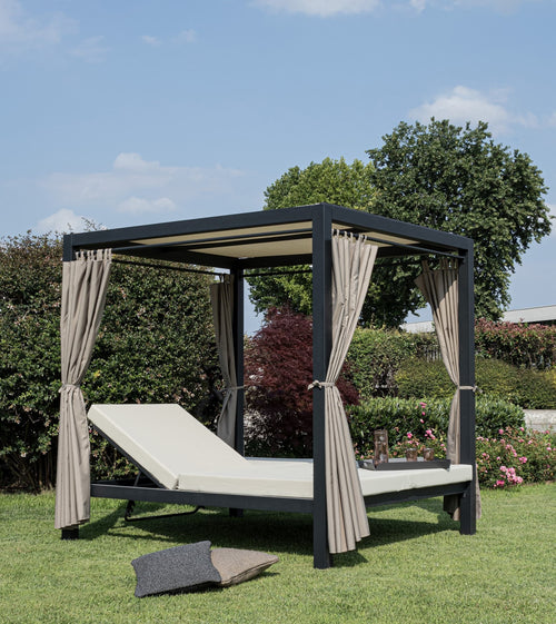 Letto da giardino a baldacchino 2 posti Dream Antracite (1)