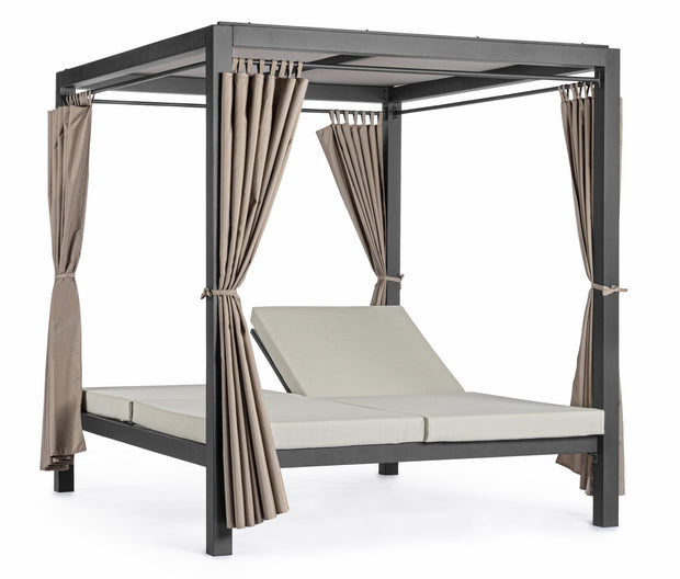 Letto da giardino a baldacchino 2 posti Dream Antracite (2)