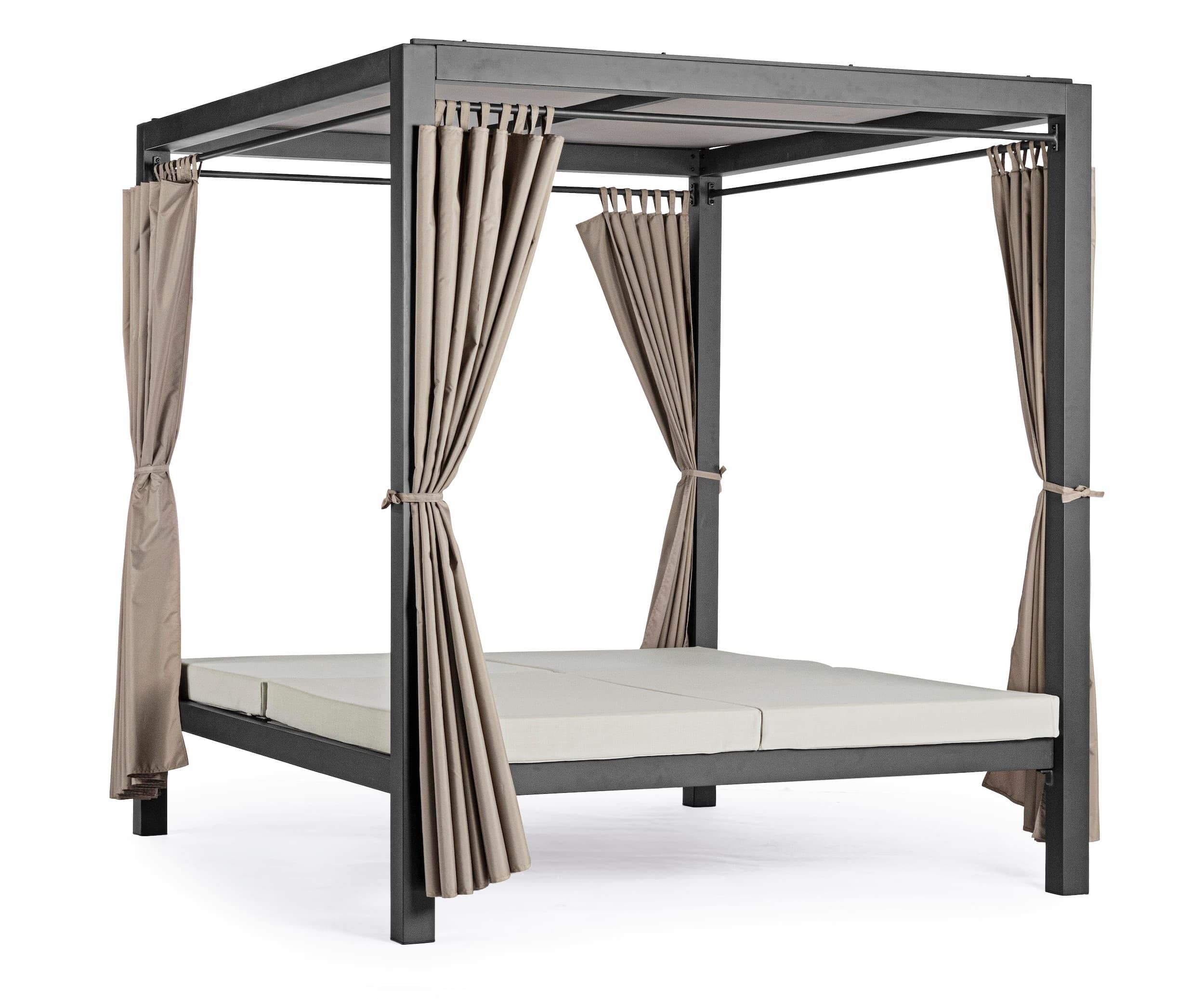 Letto da giardino a baldacchino 2 posti Dream Antracite (5)
