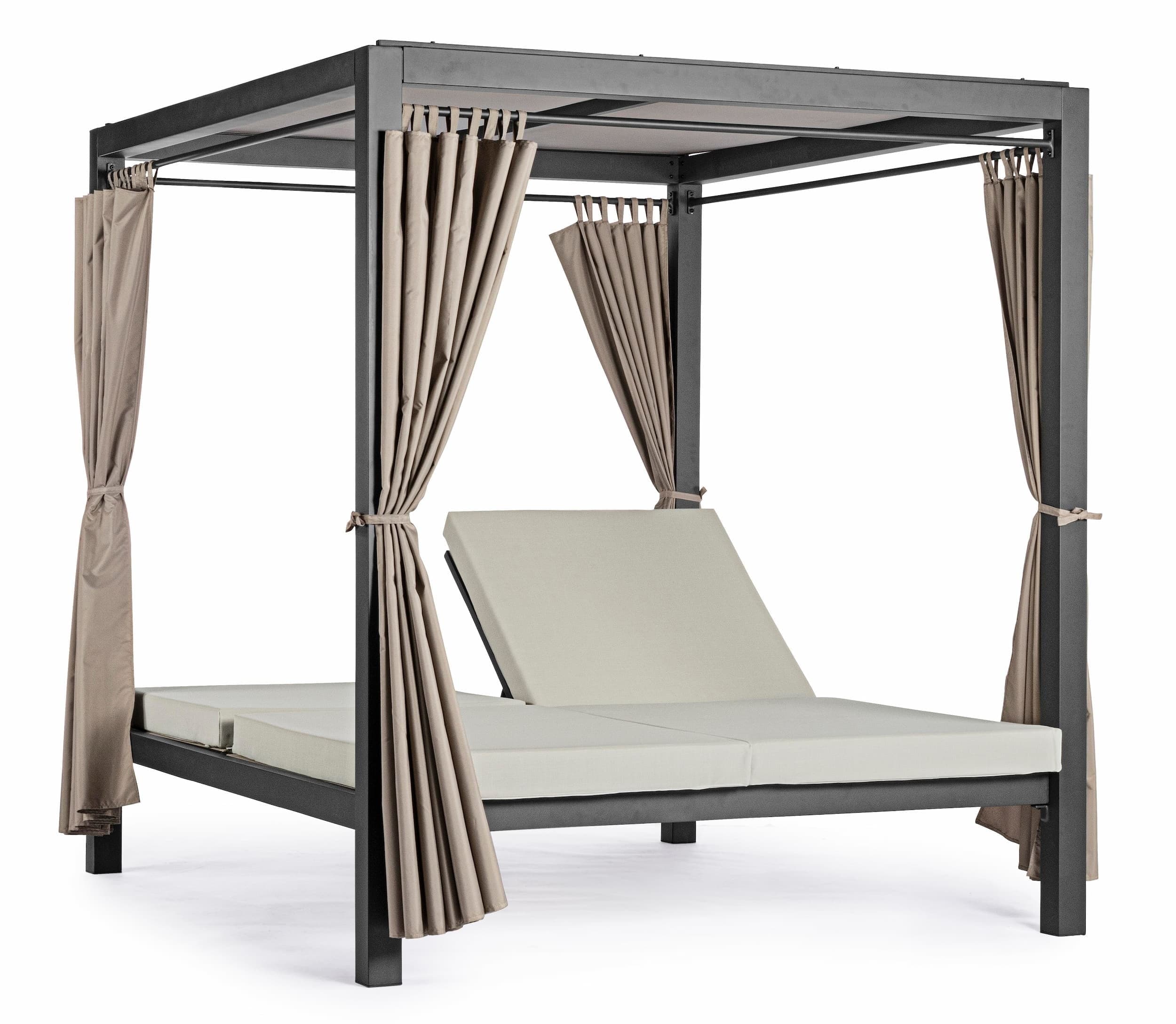 Letto da giardino a baldacchino 2 posti Dream Antracite (6)