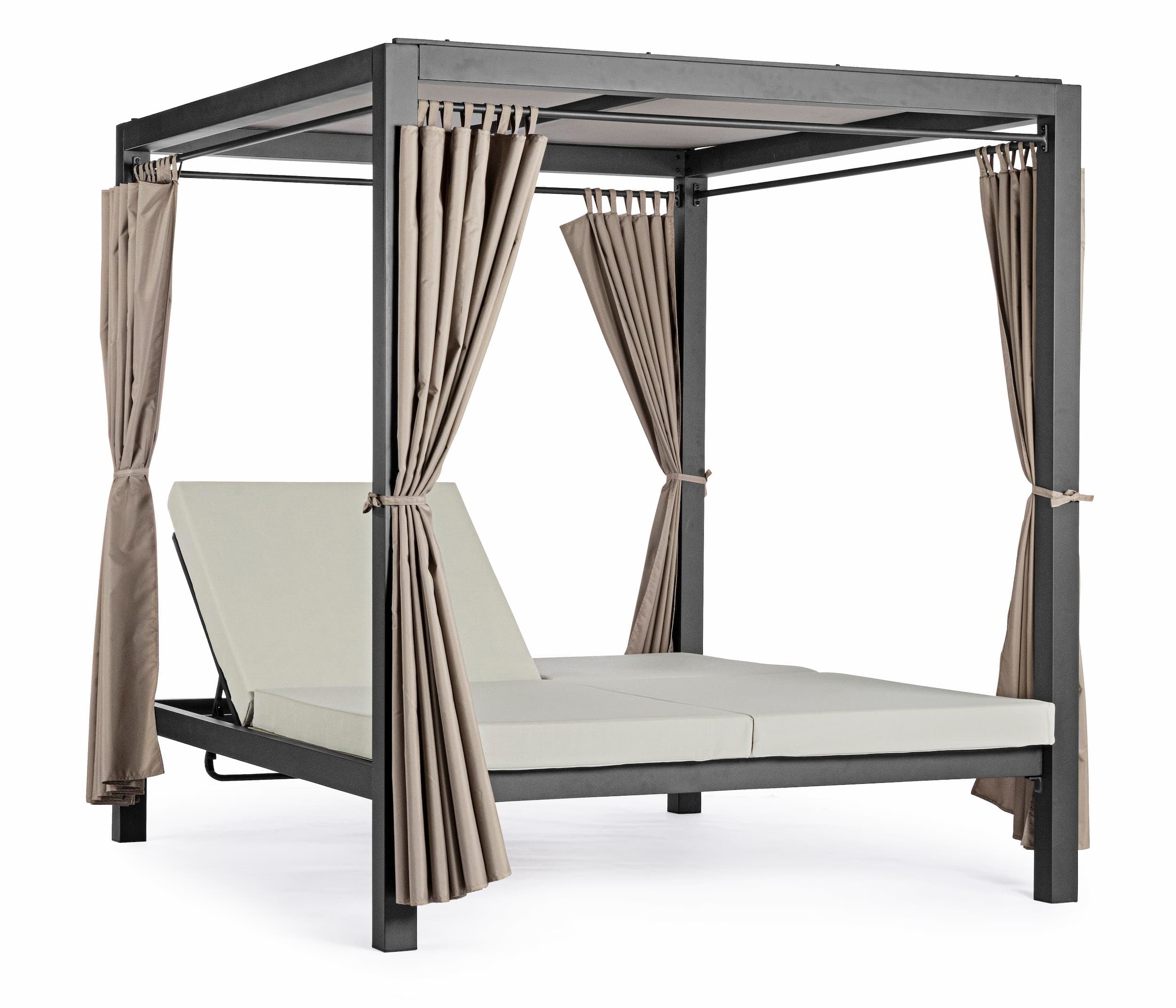 Letto da giardino a baldacchino 2 posti Dream Antracite (7)