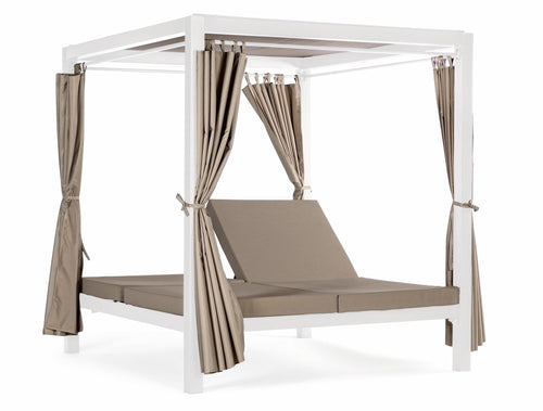Letto da giardino a baldacchino 2 posti Dream Bianco