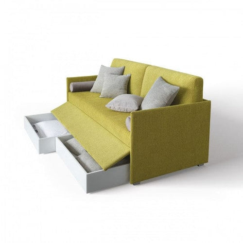 Letto da giorno con 2 cassetti in tessuto Lantanis Giallo (1) & LCMFIT-PAT-LANTANA-DRAWERS