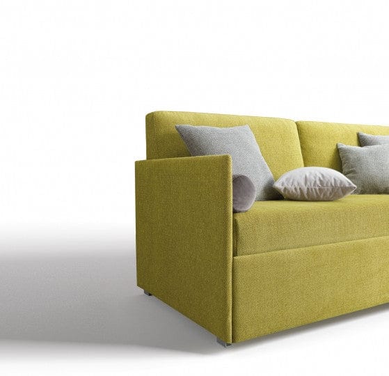 Letto da giorno con 2 cassetti in tessuto Lantanis Giallo (2)