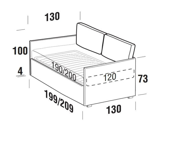 Letto da giorno con 2 cassetti in tessuto Lantanis Giallo (7)