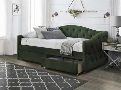 Letto da giorno con cassetti Alohari Verde (1)
